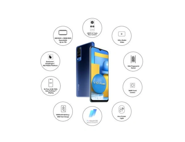 Vivo Y51A | 8GB +128GB | FREE Power Bank 10000 MAH worth ?1799